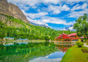 beautiful view of shangrila resort of skardu